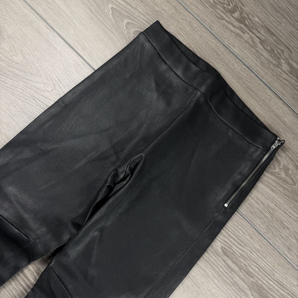 Surface To Air Women's Lambskin Nappa Leather Moto Leggings Pants Black 38 US 6